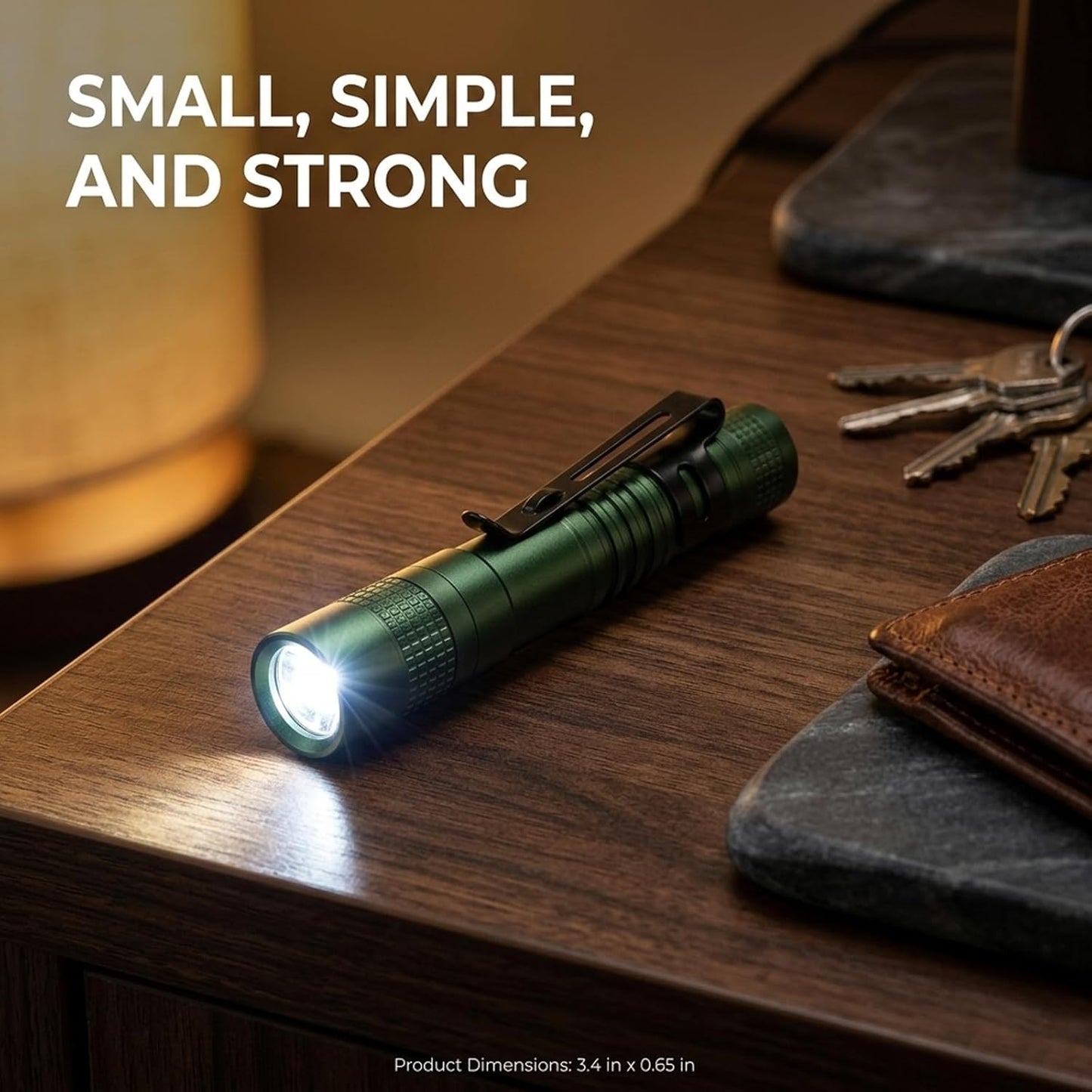 2 Linternas LED mini aluminio impermeable con clip