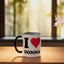 Taza cerámica Red Heart I Love Donna negra/blanca