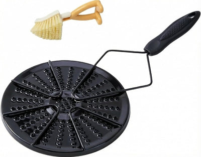 Parrilla Budare Arepa colombiana 7.5 pulgadas para estufa de gas con diseño perforado