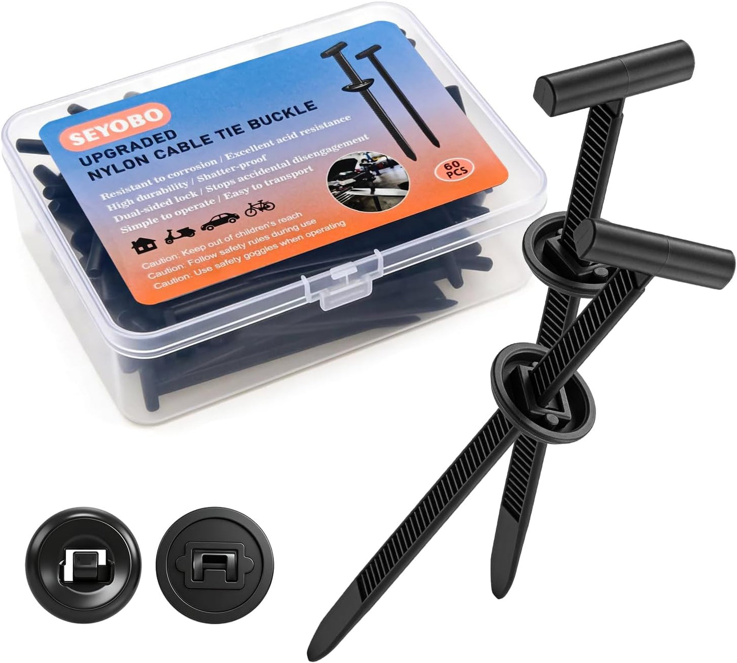 Hebillas Cables T Clips Parachoques Instalación Sin Herramientas