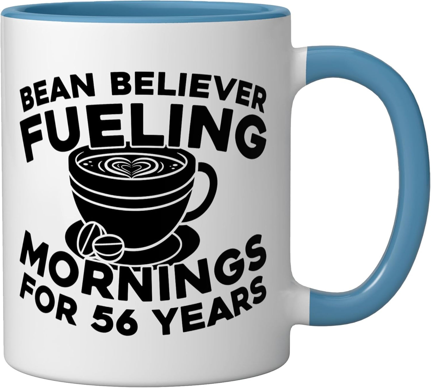 Taza Cerámica Café Años 56 Azul/Blanco