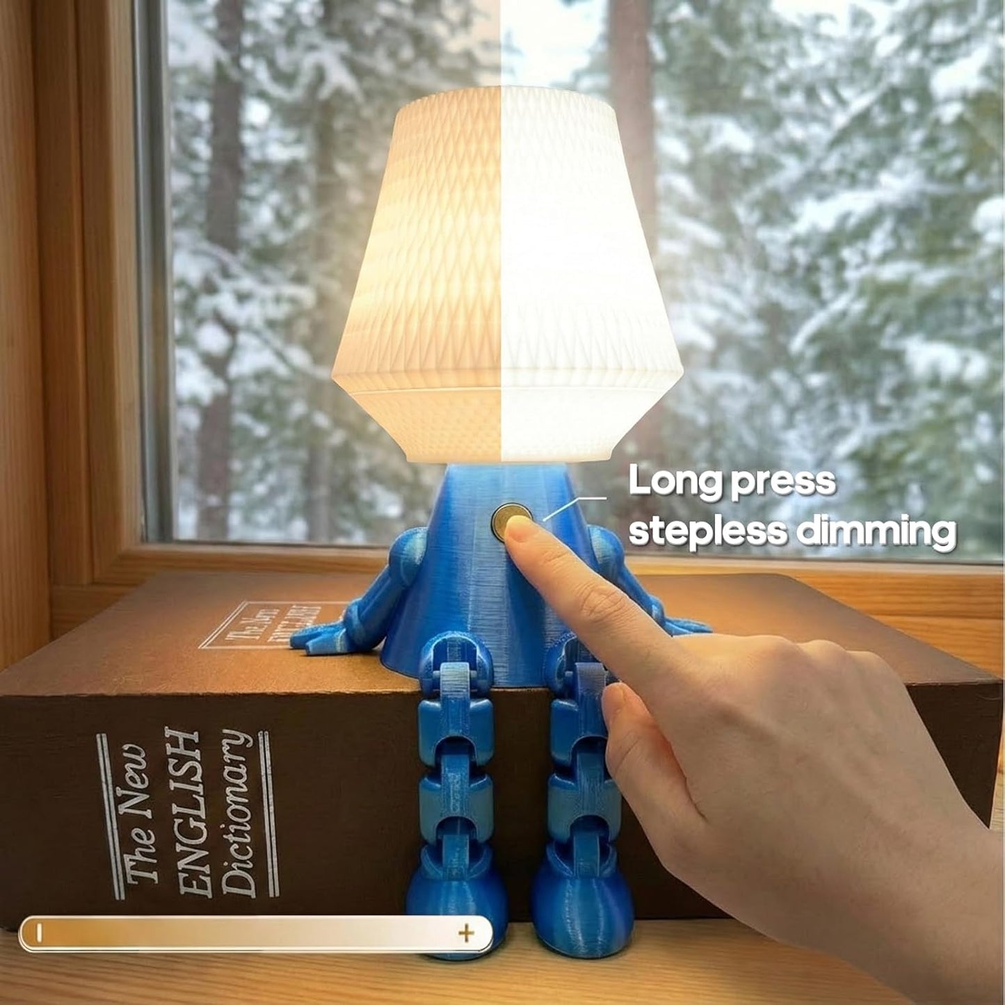 Luz Nocturna Robot 3D Articulada con Difusor Aroma