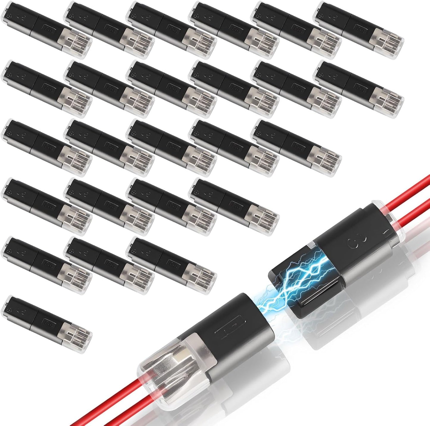 50 Conectores Alambre Bloqueo Rápido Multiuso Luces Manualidades