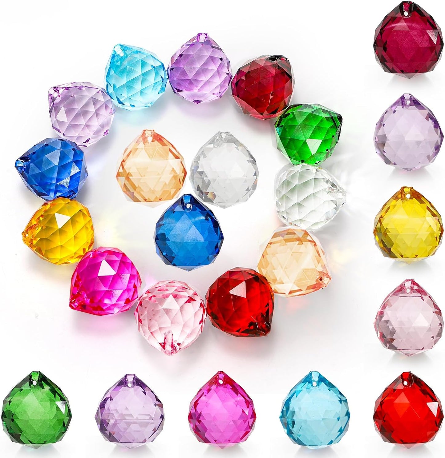 24 Atrapasoles Arco Iris Colgantes 1.18pulg Multicolor