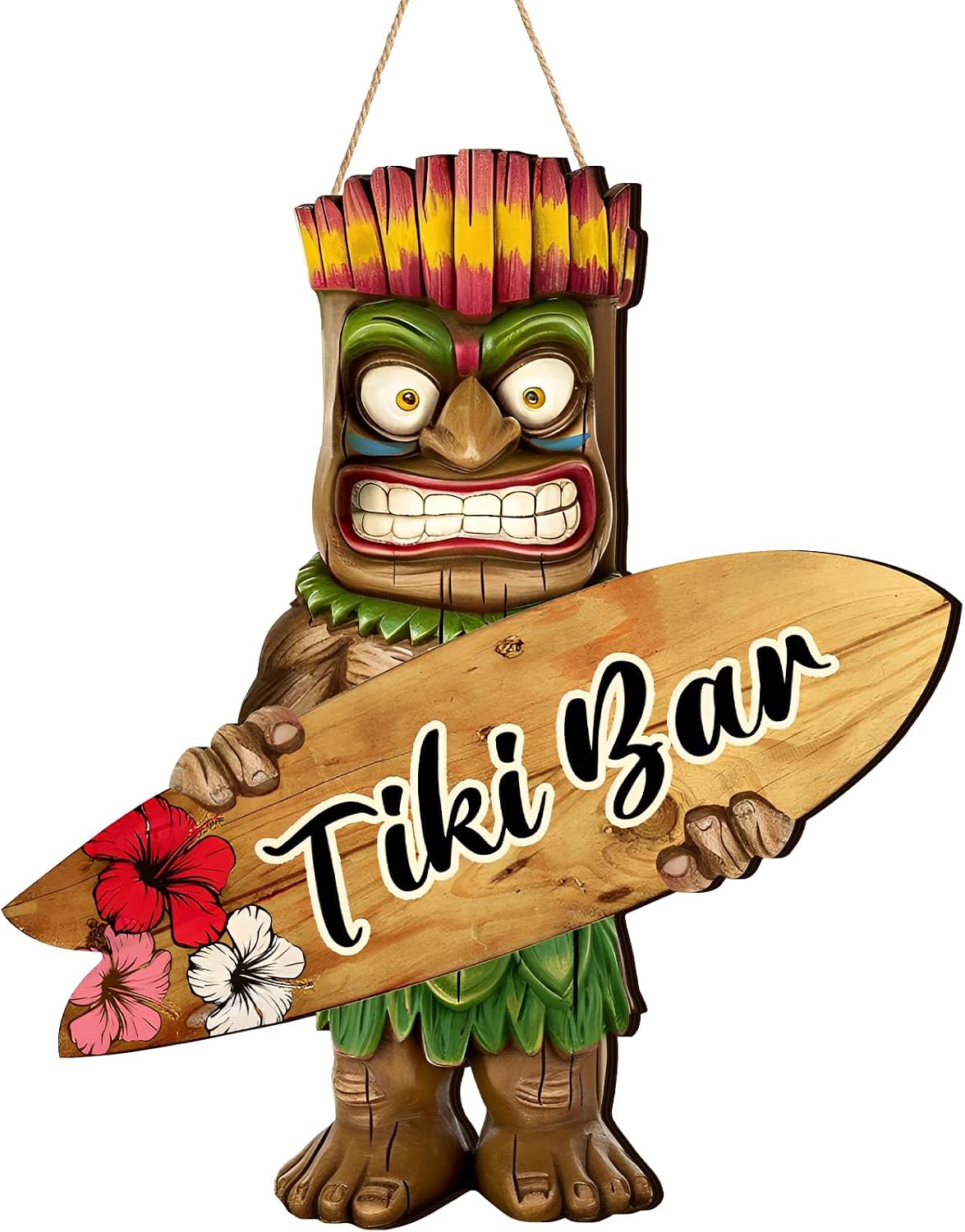 Decoración Tiki Bar con tabla surf 17.7pulg plegable hogar