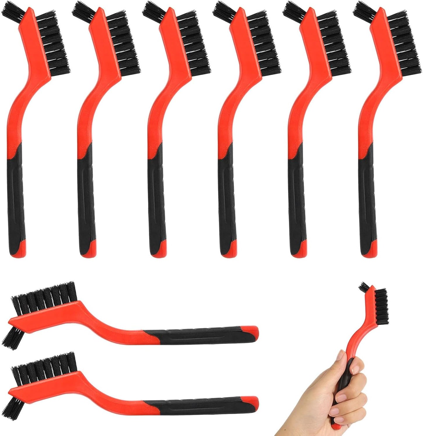Set 8 Cepillos Nailon para Limpieza Diaria