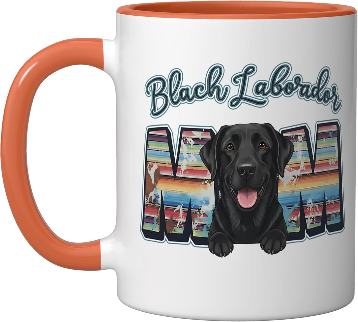 Taza Cerámica Perro Labrador Negro Día Madre