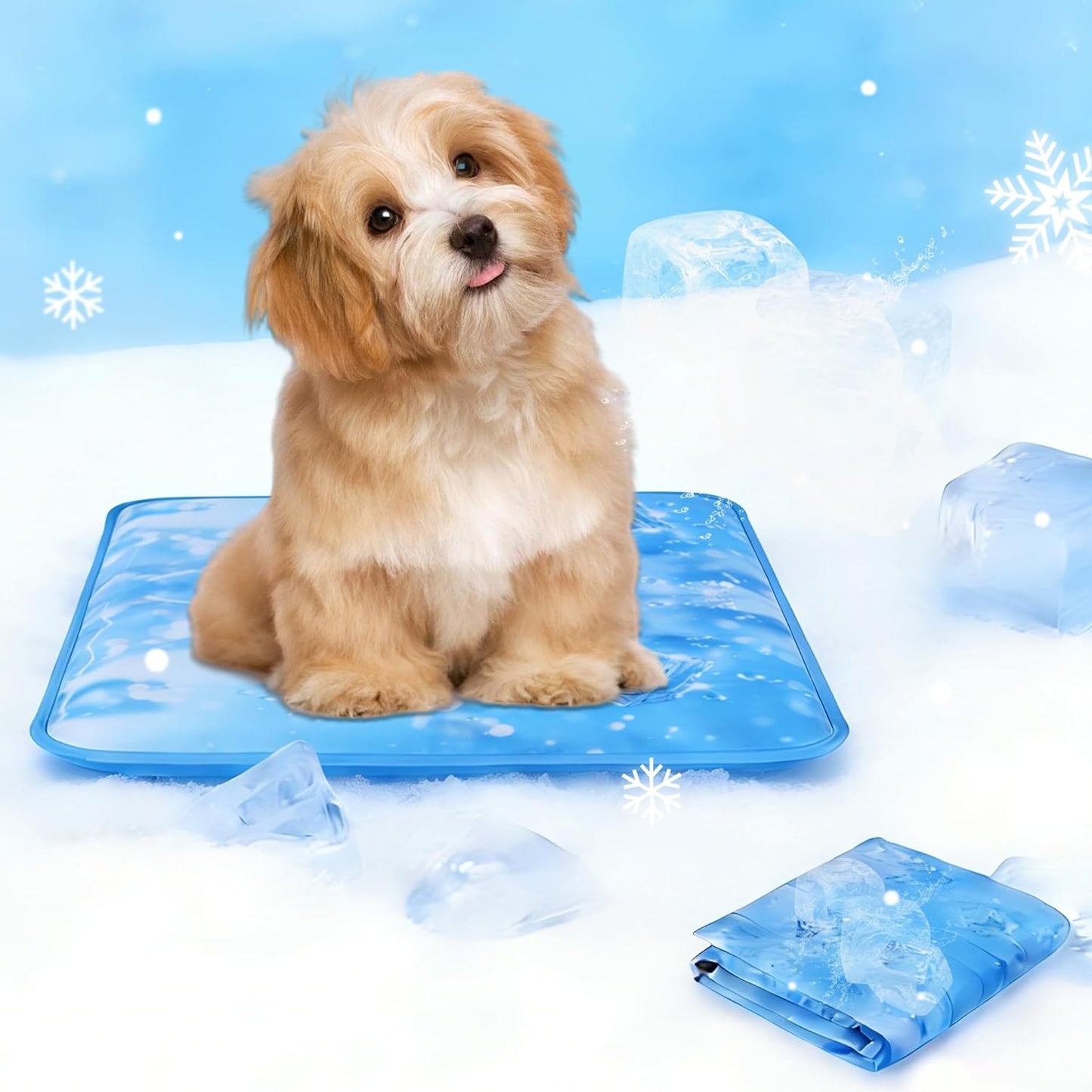 Almohada refrigerada para mascotas 18x18 pulg duradera y portátil