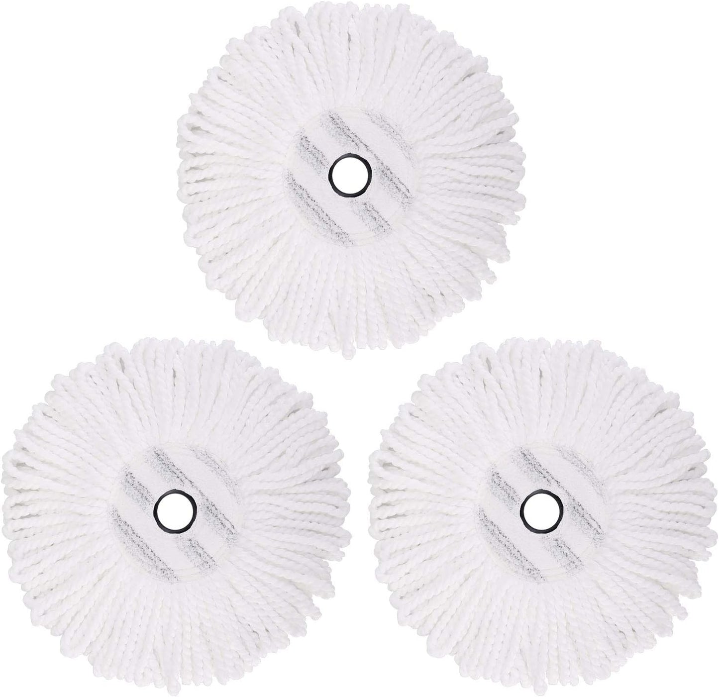 3 Pzas Cabezales Mopa Giratoria Microfibra Redonda