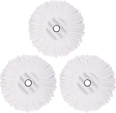 3 Pzas Cabezales Mopa Giratoria Microfibra Redonda