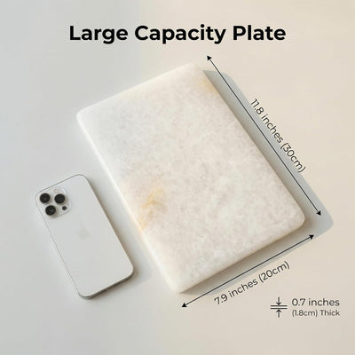 Tabla cortar cuarzo blanco 11.8x7.9pulg para pastelería y queso