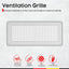 Rejilla ventilación aire retorno 11x5pulg plástico ABS