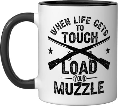 Taza Cerámica Muzzleloader Negro/Blanco