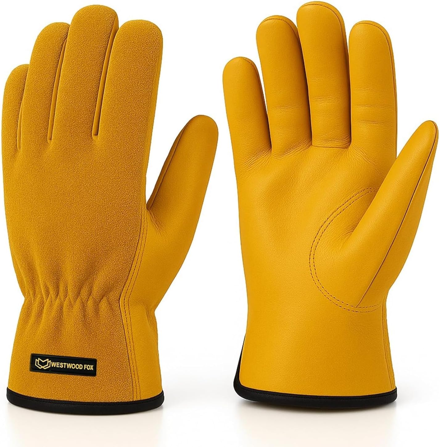 Guantes cuero resistente para jardinería y construcción