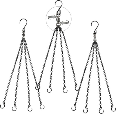 Cadenas colgantes 23pulg 4 patas giratorias paquete 3