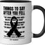 Taza cerámica para trastorno del procesamiento sensorial SPD negra/blanca