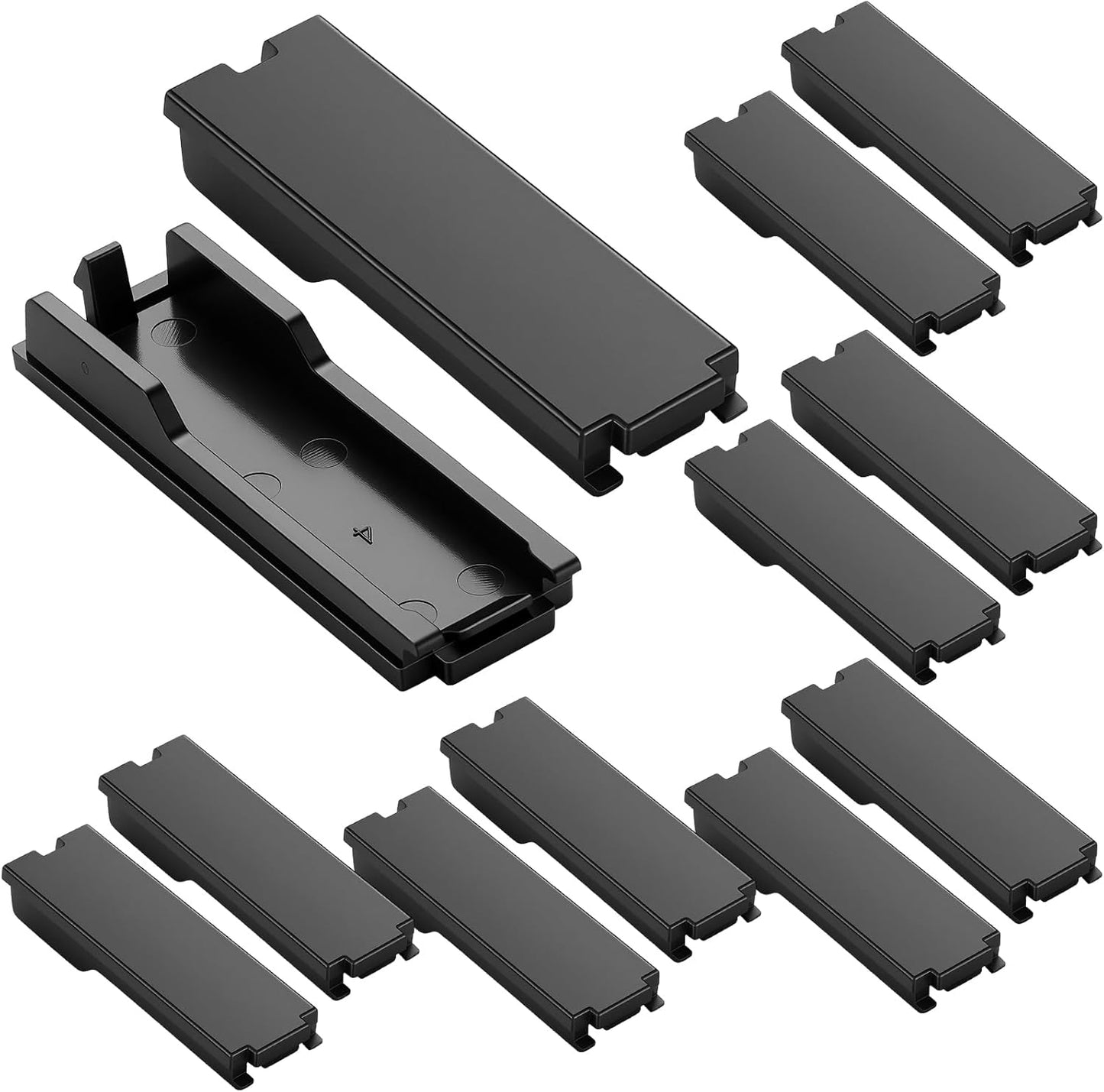 Pack 10 placas llenado disyuntores cubierta negro