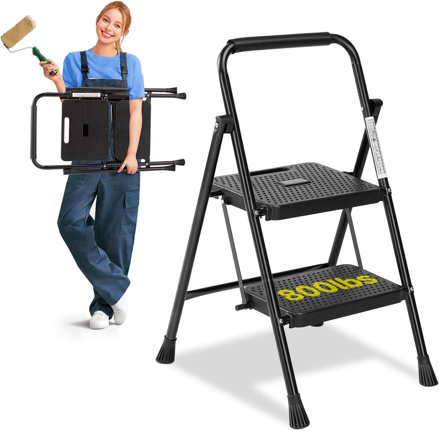 Escalera plegable 800lb antideslizante hogar