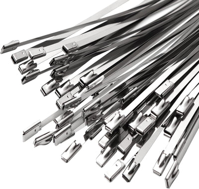 Bridas metal 19.7pulg acero inox 100 pz resistencia 270lb