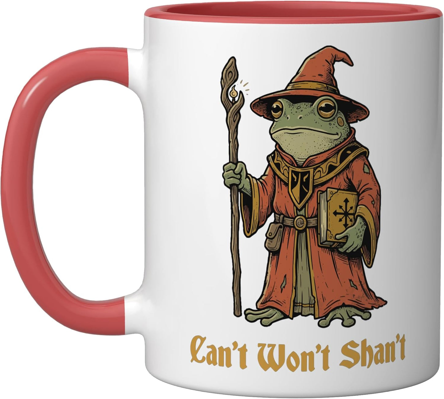 Taza Cerámica Rana Roja/Blanca