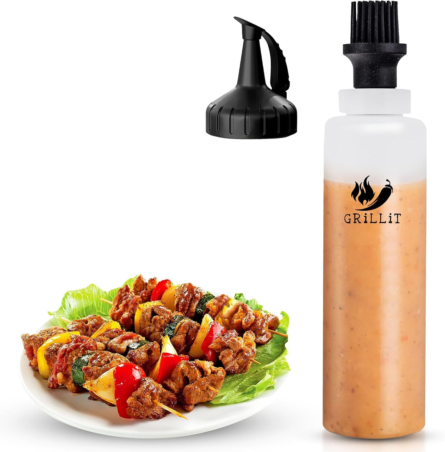 Cepillo silicona dispensador salsa barbacoa 16oz