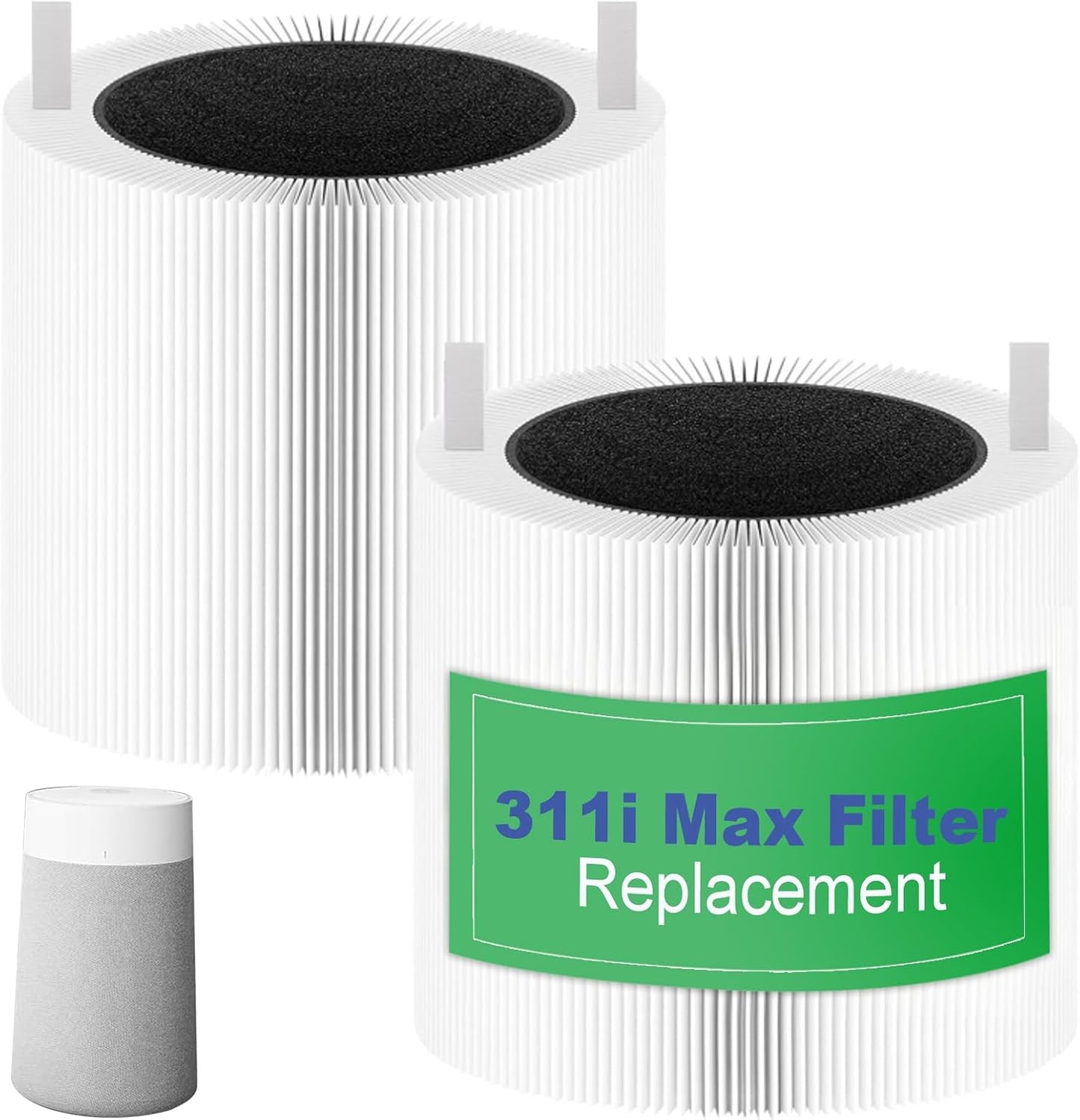 2 Filtros repuesto HEPA H13 + carbón para Blue Pure 311i Max