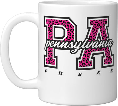 Taza Cerámica Estilo Universidad León Rosa