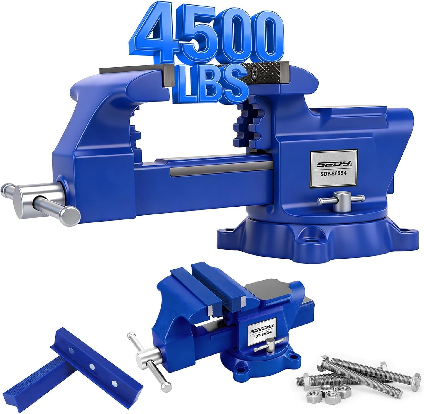 Tornillo banco 6pulg almohadillas mandíbula sujeción 4500lb