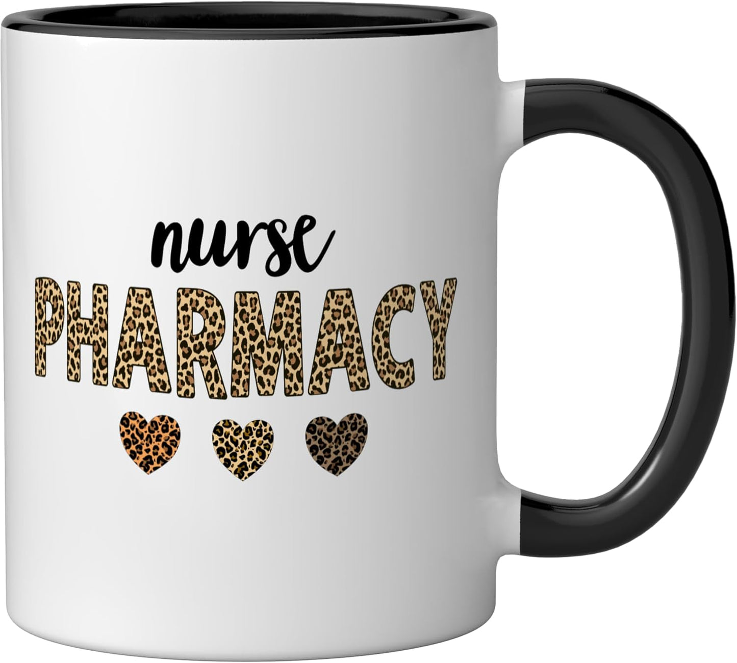 Taza Cerámica para Farmacéuticos Estilo Leopardo Negro/Blanco