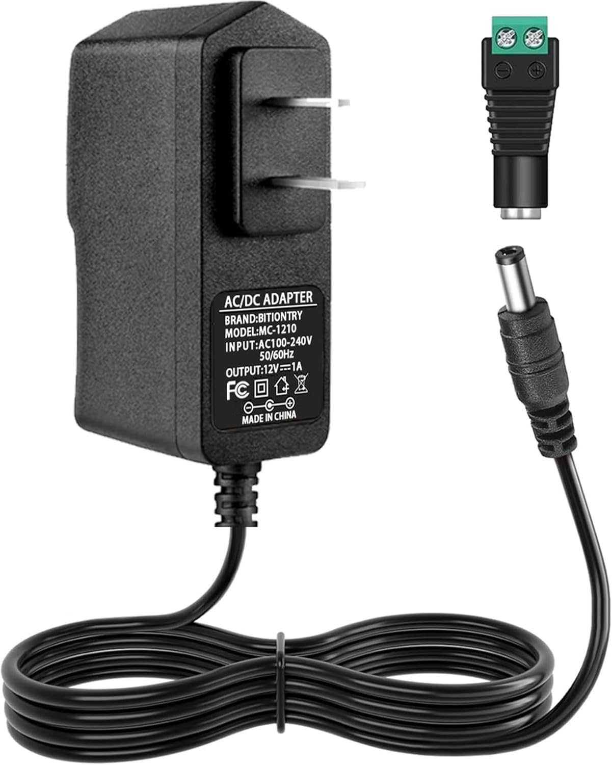 Fuente alimentación DC 12V 1A adaptador CA 100-240V