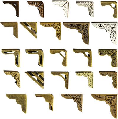 96 Protectores esquina metal para libros 24 estilos vintage