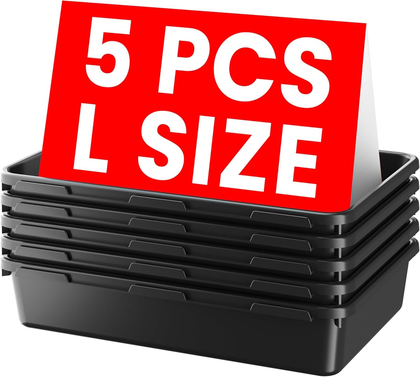 Caja herramientas organizadora 5 pzas plástico negro