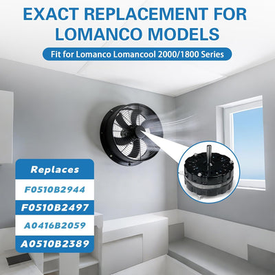 Motor ventilador ático comp Lomanco serie 2000 1800 kit incluido
