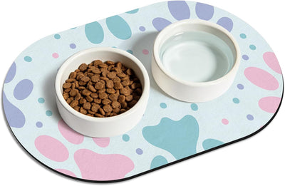 Tapete comida mascotas 20x12pulg antideslizante absorbente