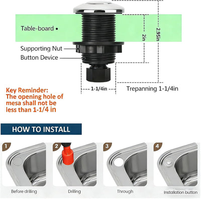 Kit interruptor aire acero inox pulido