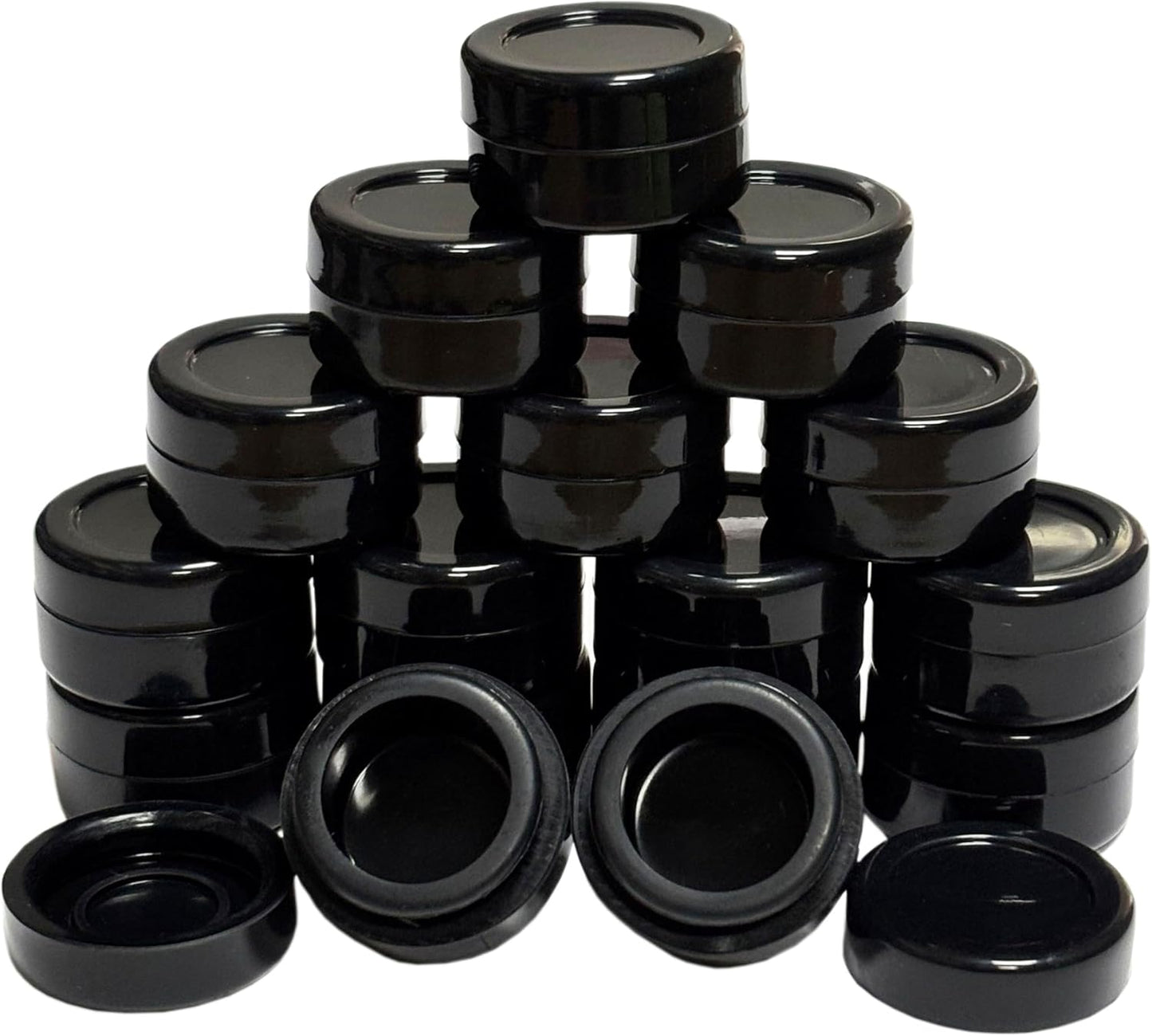 Paquete de 16 tarros antiadherentes de cera de silicona negro