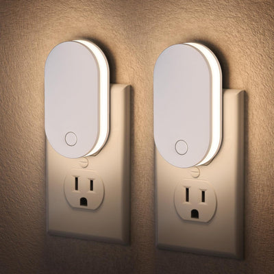 Luces nocturnas enchufables pared pack 2 LED sensor