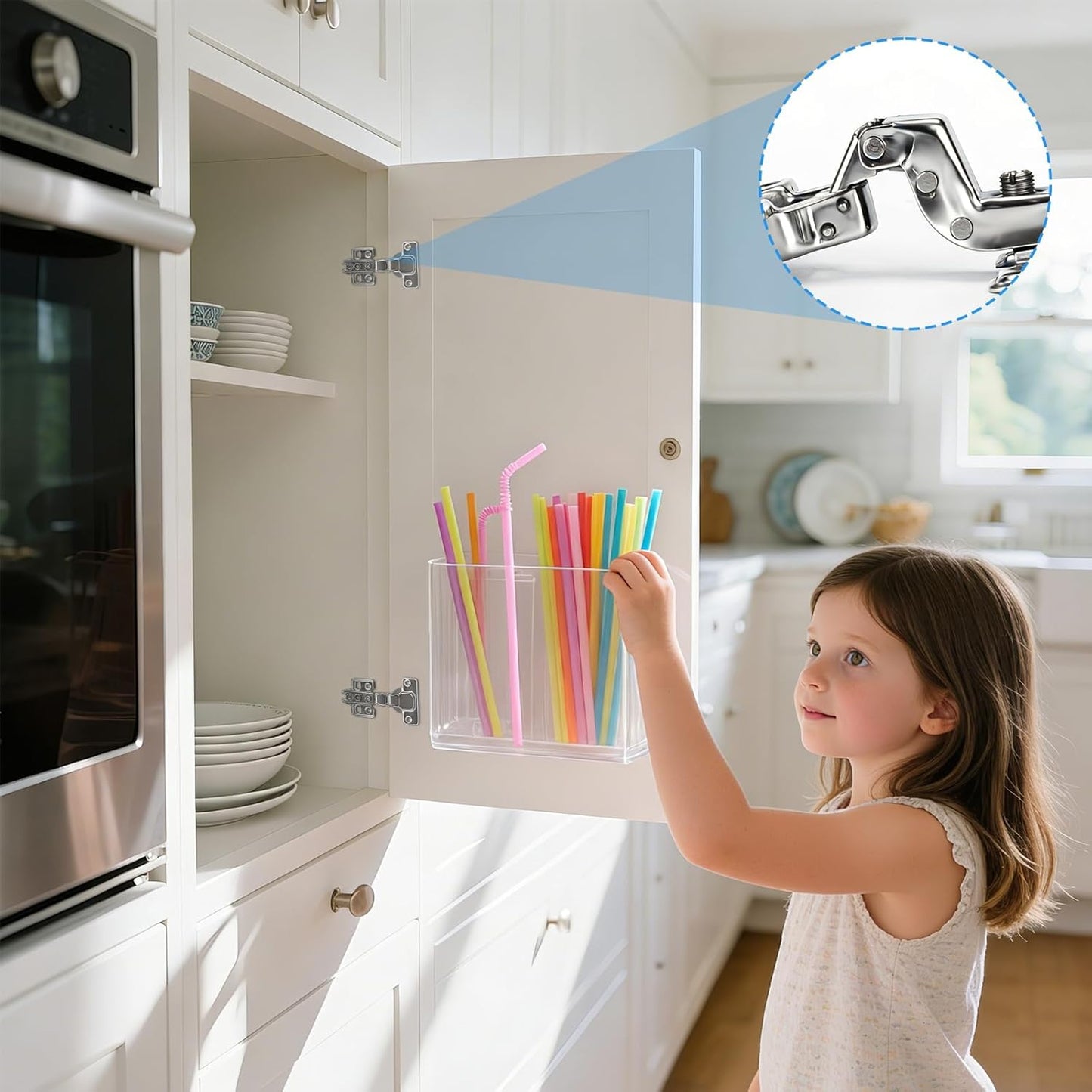 Pack 2 Bisagra cocina suave cierre 35mm 90-110 grados con tornillos