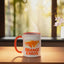 Taza Cerámica Gato Naranja Meme Comedia Naranja/Blanco