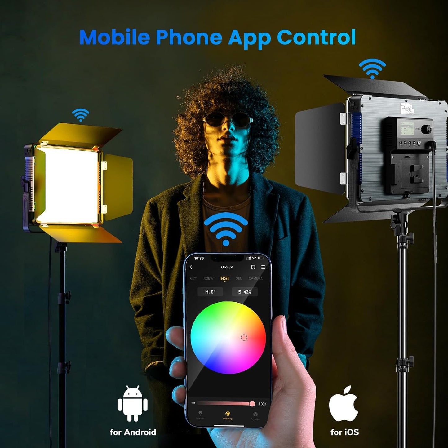 Kit iluminación LED RGB estudio CRI 97