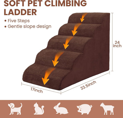 Escalera perros peldaños espuma antideslizante