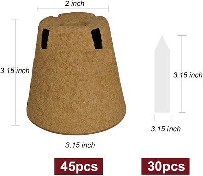 Macetas Turba Biodegradable 3.15pulg con Agujeros Drenaje