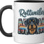 Taza Cerámica Rottweiler Mamá Día de la Madre Negro Blanco