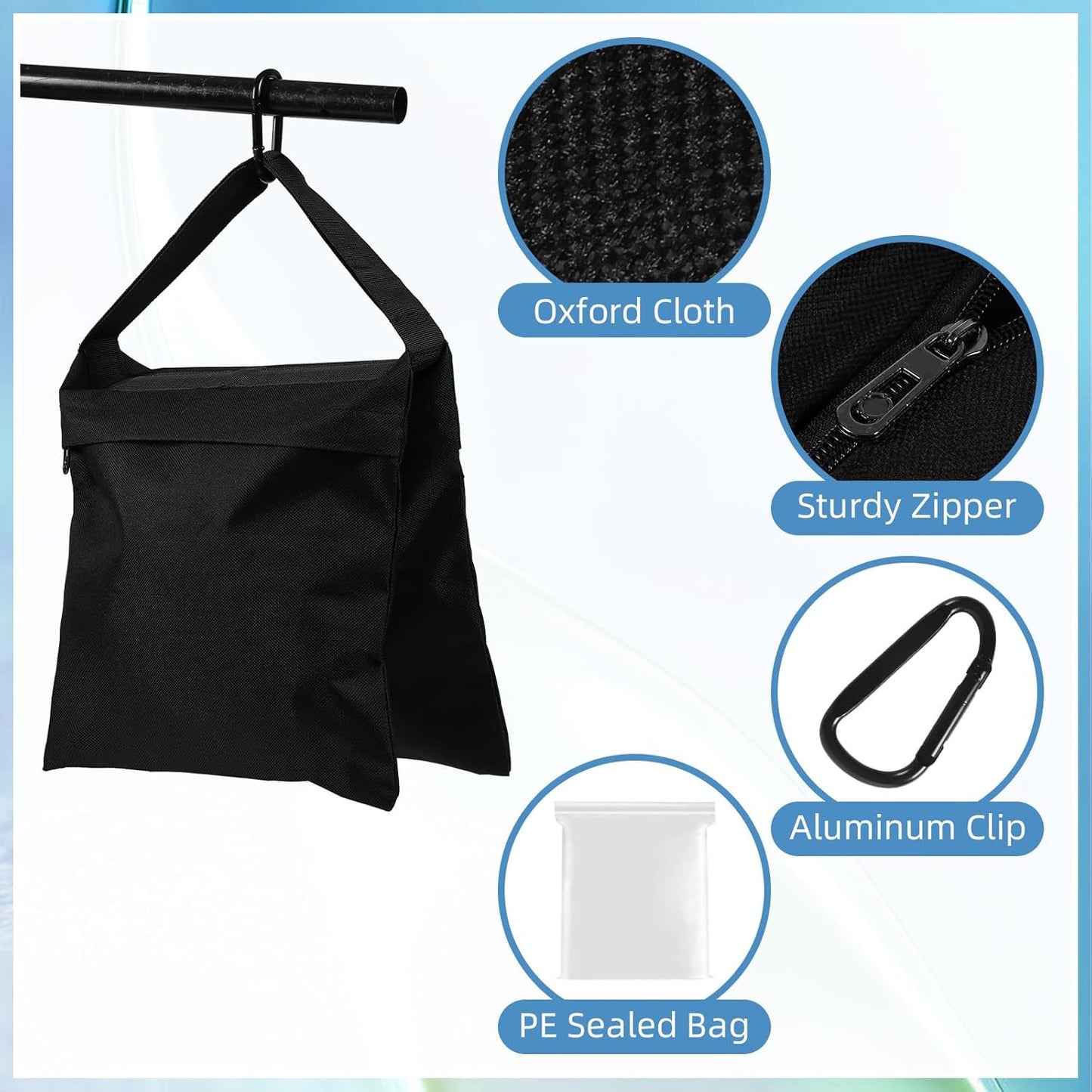 12 Pzas Bolsas Arena para Soporte Telón Toldo