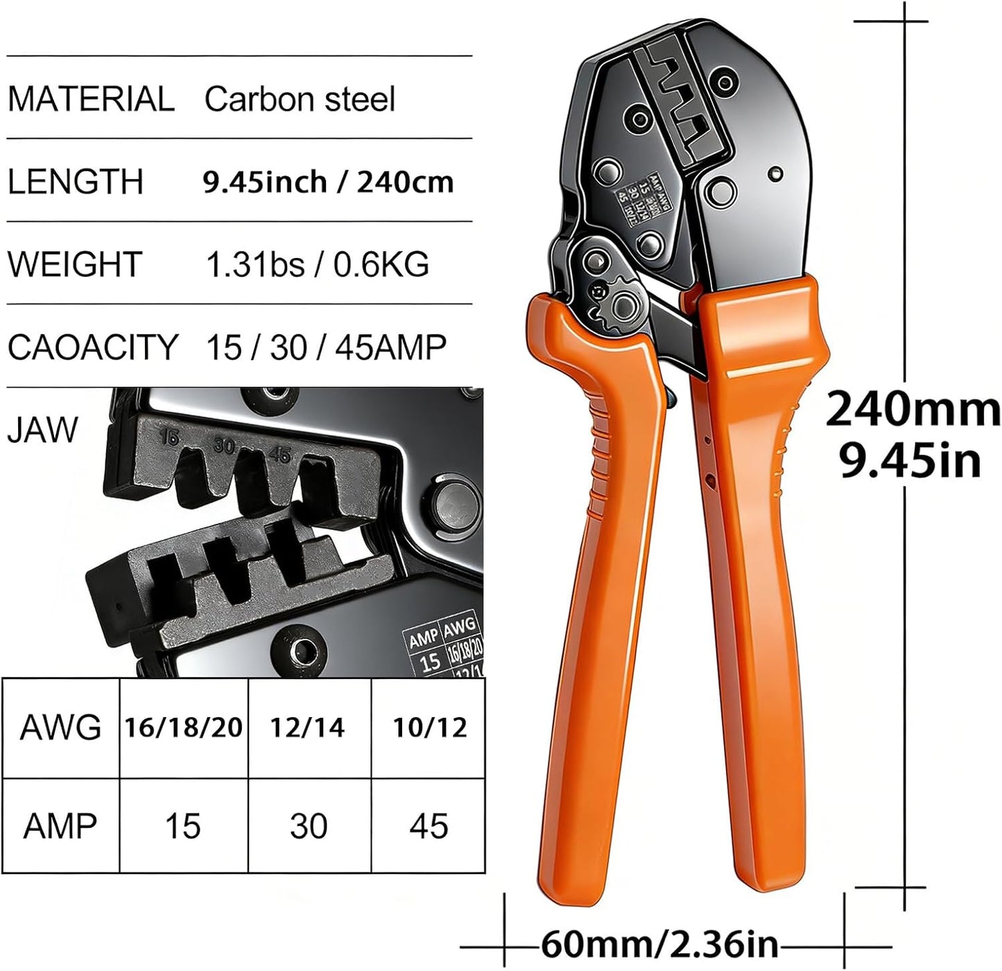 Conectores CC 15/30/45A AWG10-20 con aislamiento