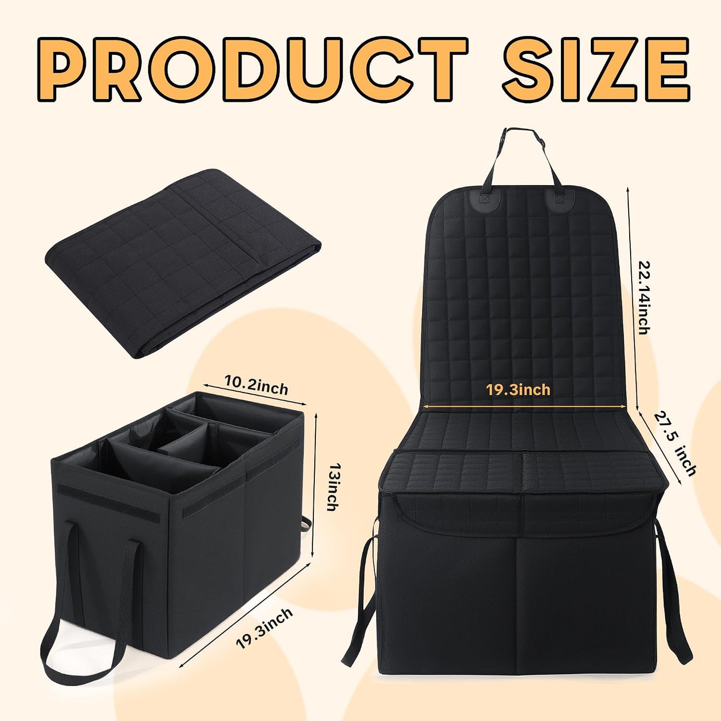 Extensor asiento trasero 2en1 para perros cubierta impermeable