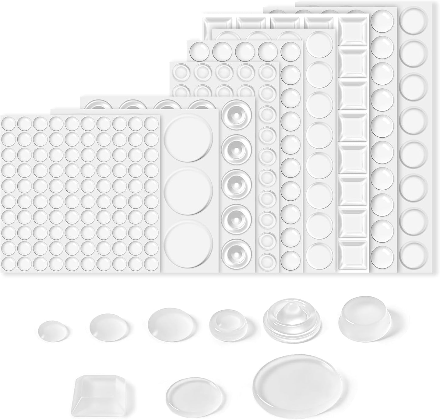 388 Topes puerta armario silicona transparente autoadhesiva 3M