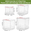 Set 4 Macetas Plástico Transpirable 6/5/4/3pulg Con Drenaje
