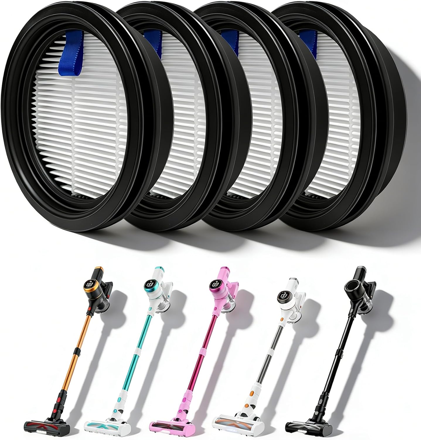4 Filtros HEPA Repuesto Aspiradora Tikom V500