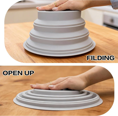 Cubierta plegable para microondas con rejillas de ventilación y tapa multifuncional antipolvo antiaceite sin BPA